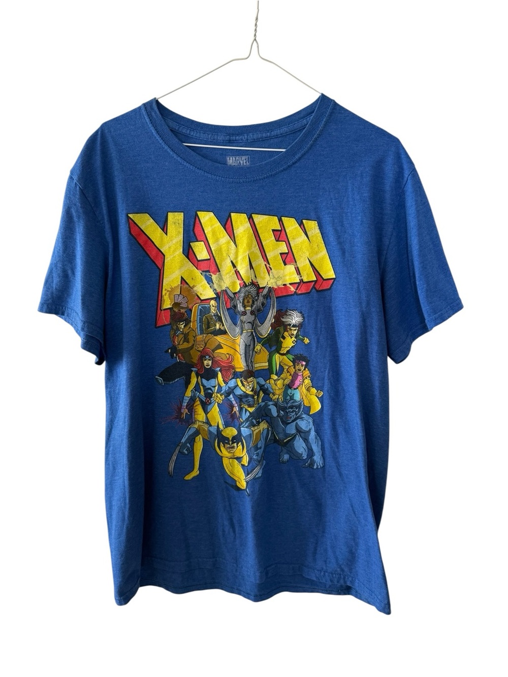 Vintage Marvel X-Men Animated Series Retro Graphic T Shirt Blue Men’s Size Large